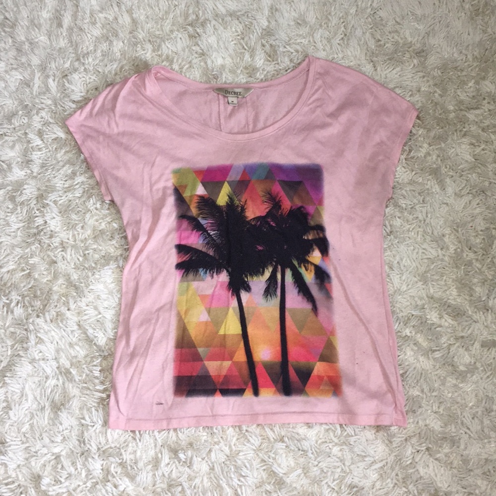 Pink Palm Tree Tee
